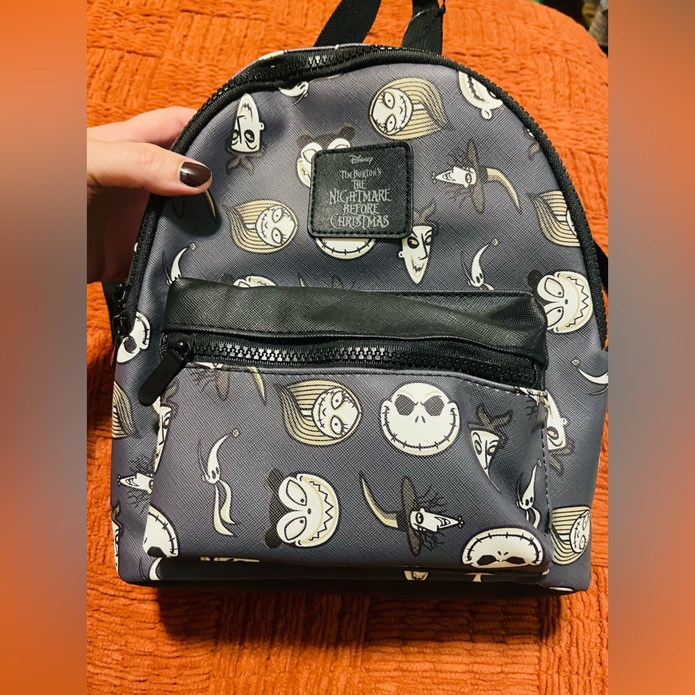 Bioworld Disney The Nightmare Before Christmas Black and Gray Backpack NWT